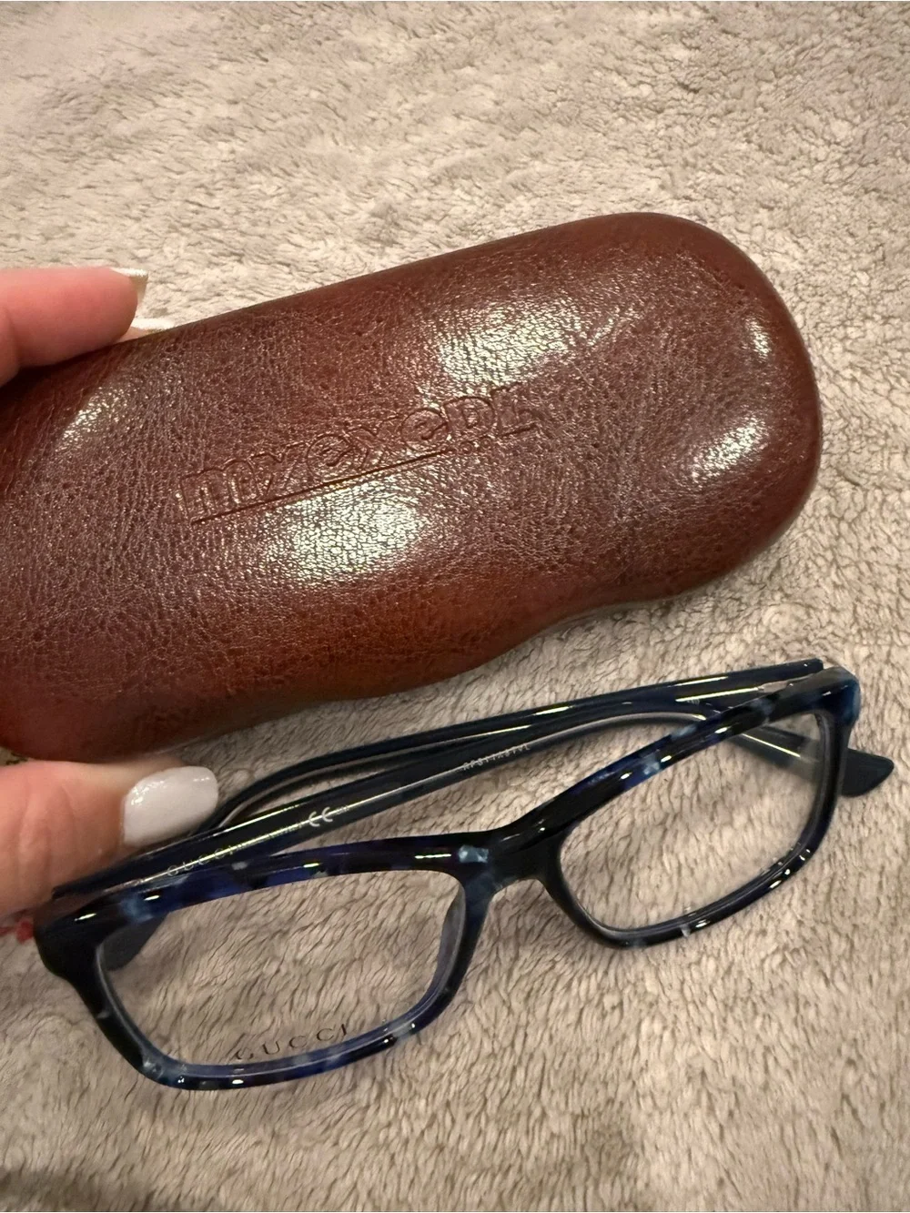Rare Authentic Gucci GG 3723 Frames Blue Marble Size 140 Glasses Frames RX-able
